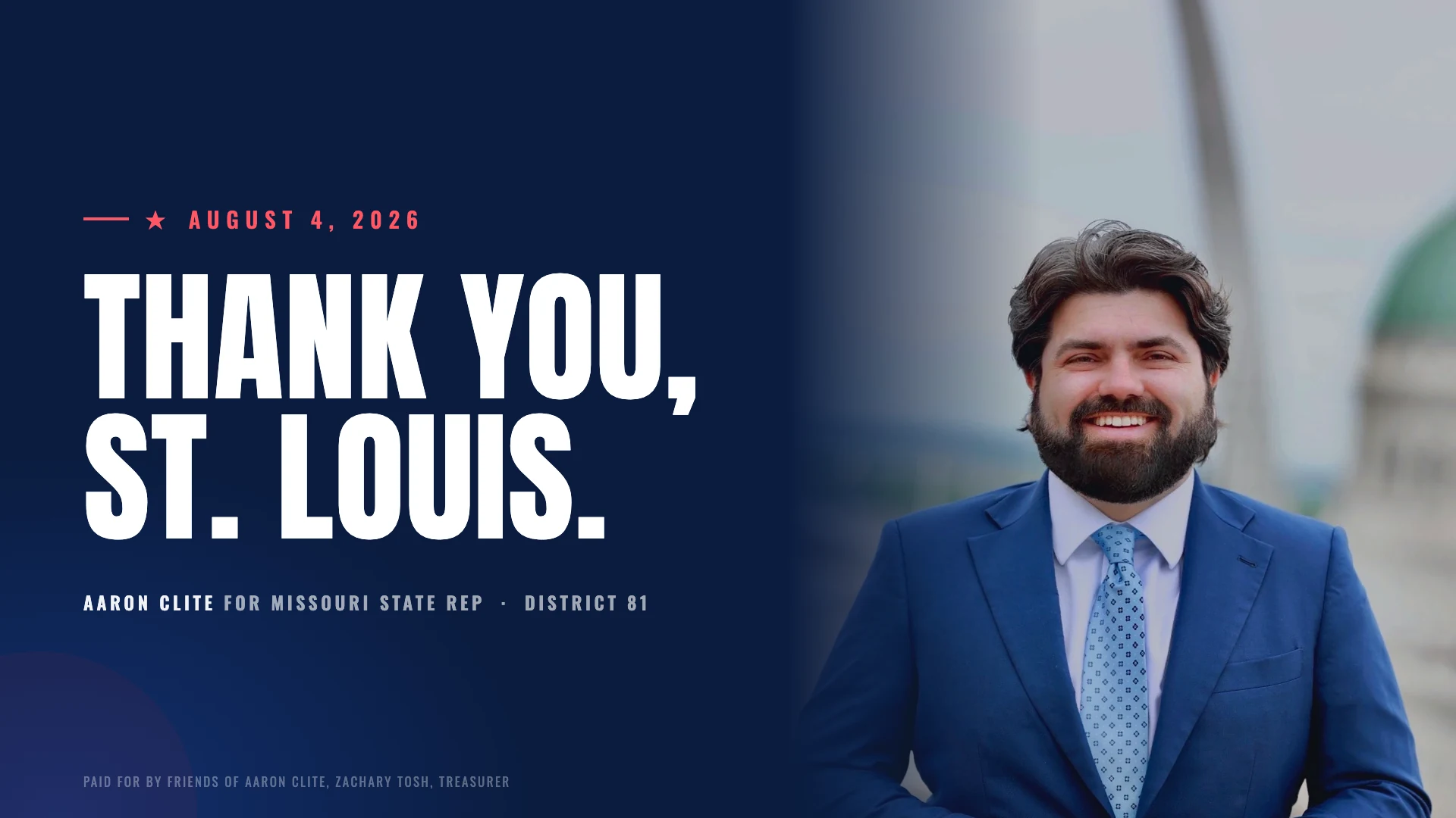 Aaron Clite for Missouri State Representative, District 81. August 4, 2026.